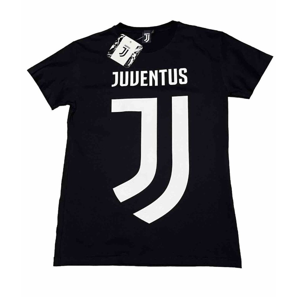 Juventus Official Italian Soccer Black T-Shirt Size Men’s Large Slim Fit NWT